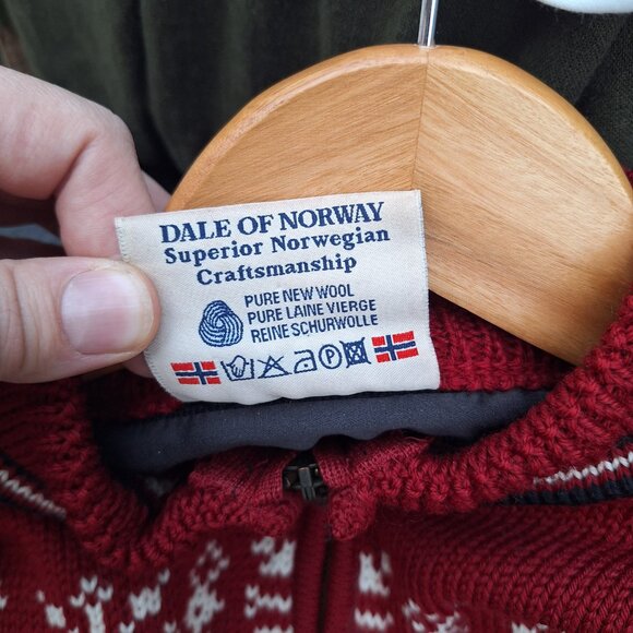 Dale of Norway Lake Placid 1932 Lined Wind Stopper Sweater Pure Wool Size XL - Picture 8 of 9